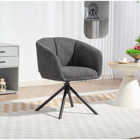Poltrona girevole imbottita 58,5x59x78,5 cm OKMYHOME (1/5)