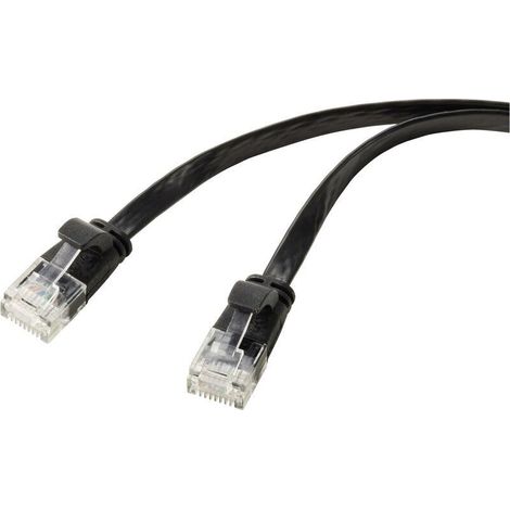RF-5771530 RJ45 Câble réseau, câble patch CAT 6 U/UTP 0.50 m noir gaine en PVC 1 pc(s) C634832 (1/4)