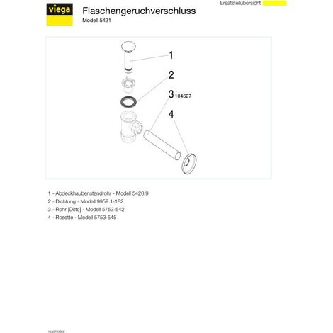 VIEGA 472528 Bouchon anti-odeurs pour bouteille 5421 (1/5)