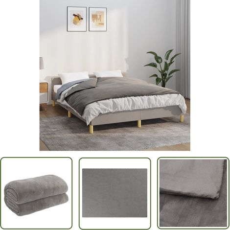 The Living Store Couverture lestée avec housse Gris 150x200 cm 11 kg Tissu - Couvreur Lestée - Couverture Poids - Couverture Relaxante - Literie Confort - Sommeil Profond (1/5)