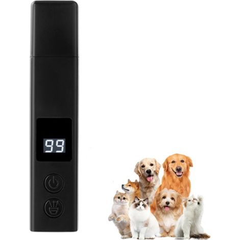 Lima de uñas eléctrica para perros y gatos, Cortauñas para mascotas, Recortador de uñas, Con luz LED, 4 velocidades ajustables, 15 x 3 cm, Negro (1/5)