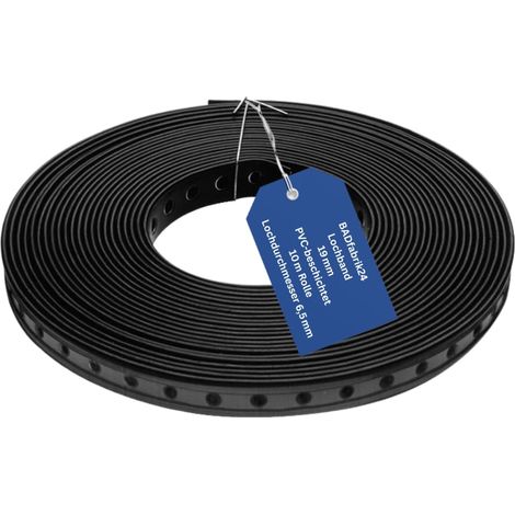Lochband 19mm PVC-beschichtet je 10 Meter Lochdurchmesser 6.5mm (1/2)