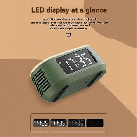 Bluetooth-Lautsprecher mit verschiedenen Weißrauschkombinationen, LED-Bildschirm und USB-Wiedergabe, schwarze RGB-Ambientebeleuchtung. (1/5)