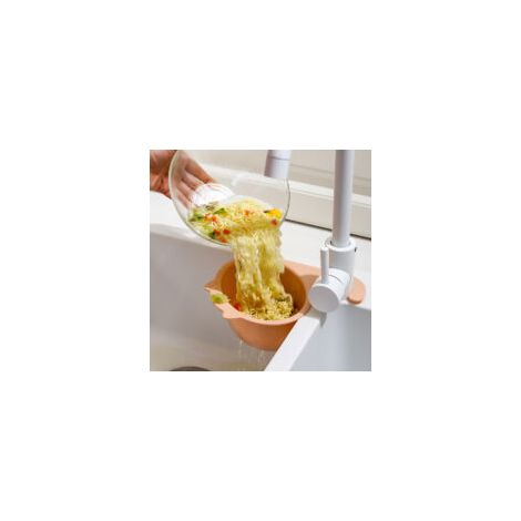 Multifunktionaler Abtropfkorb für Küchenarmaturen – 3er-Set (3 Farben), Gemüsekorb ohne Bohren-lsw - Crezuo (1/4)