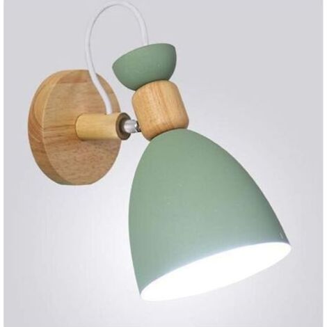 Créatif Applique Murale Moderne Lampe Murale Simple Lampe de Mur Fer E27 Base Nordique Style Art Déco pour Chambre, Salon, Chambre d'enfants, Restaurant, Couloir, Escaliers (Vert) (1/4)