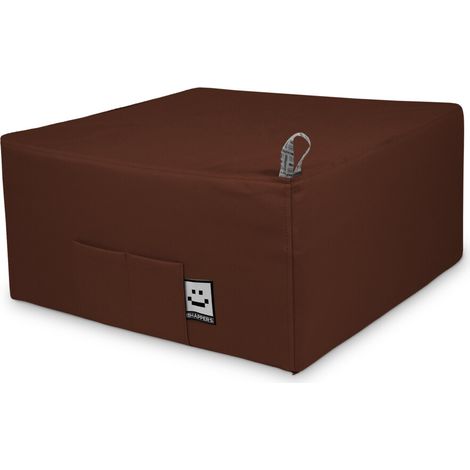 Pouf Lit 1 place Similicuir Indoor Marron Happers Unique Marron