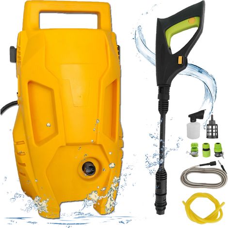 Idropulitrice elettrica ad alta pressione per impieghi gravosi, set di ugelli multifunzionali, potente pistola a getto d'acqua, lavaggio auto, lavaggio giardino, adatta per la pulizia di patii, mobili