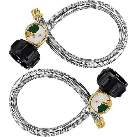 15 Inch RV Propane tuyau Pigtail avec Gauge pour 5-40Lb Tanks Lot 2 (1/5)