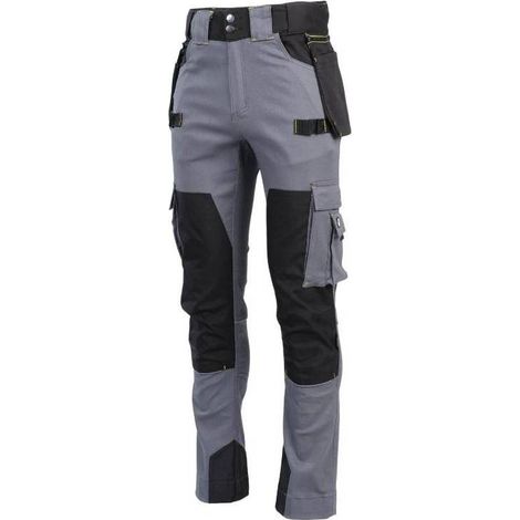 Pantalon de Travail Howard - Taille 40 - Gris/Noir - Résistant et Confortable - D-Work