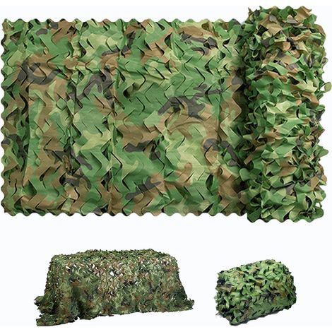 Filet de Camouflage Brise Vue Jardin Voile Ombrage Camouflage Rectangulaire Filet D'Ombrage Camo Protection Solaire Idéal Camouflage, Chasse, Décoration Jardin 1.5x2M (1/5)