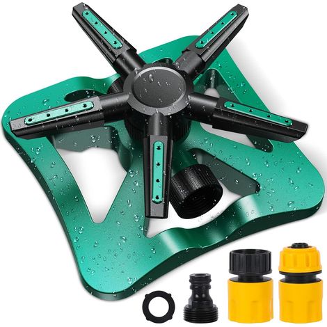 Arroseur de Jardin - Arrosage Automatique Gardena pour Un Arrosage à 360 Degrés à 5 Bras Oscillant - Arroseur Rotatif d'eau avec 20 Buses, Système de D'irrigation Pelouse de Jardin (1/5)