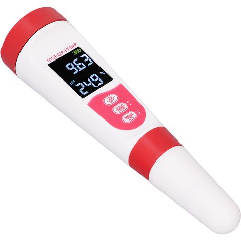 Digitaler Wassertester 4 in 1: TDS-, EC-, pH- und Temperaturmessung per Stift, hintergrundbeleuchtetes Display, hochempfindlicher Wasserqualitätsdetektor (1/5)