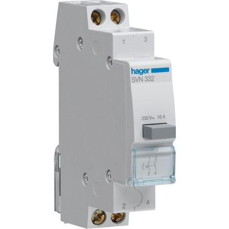 Bouton poussoir 2F accrochage HAGER SVN332 (1/5)