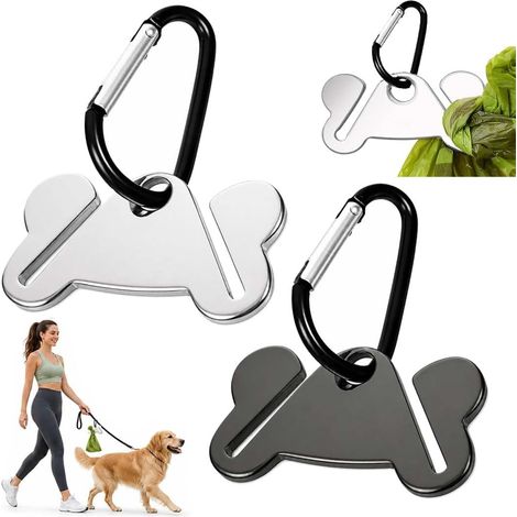 Lot de 2 Porte-Sacs à Déjections Canines - Support Mains Libres pour Sacs à Crotte de Chien - Accessoire Pratique pour Promenade (1/5)
