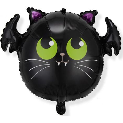 Ballon en aluminium Chat Chauve-souris 54x71cm 1pc.