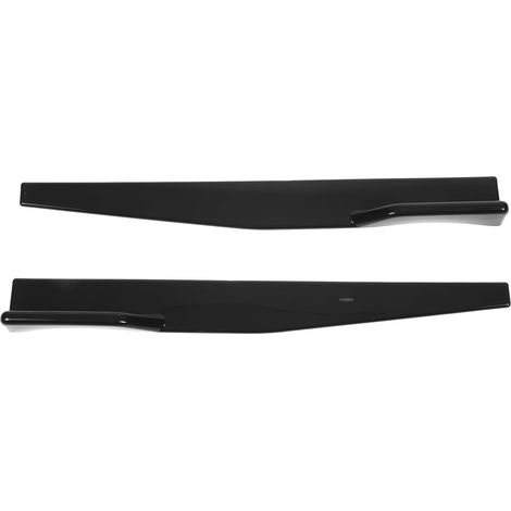 Lot de 2 bas de caisse latéraux gauche et droit, 860 mm, noir brillant, en ABS résistant aux rayures, universels pour voitures, réduisant la résistance à l'air (1/5)