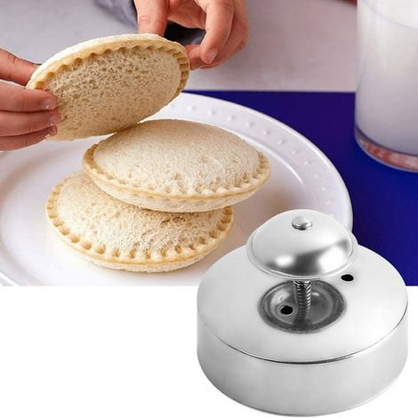 Coupe-sandwich et scellant pour enfants, couteau à sandwich rond en acier inoxydable de 3,54 po, coupe-sandwich pour faire des sandwichs, des hamburgers, des tartes (1/5)