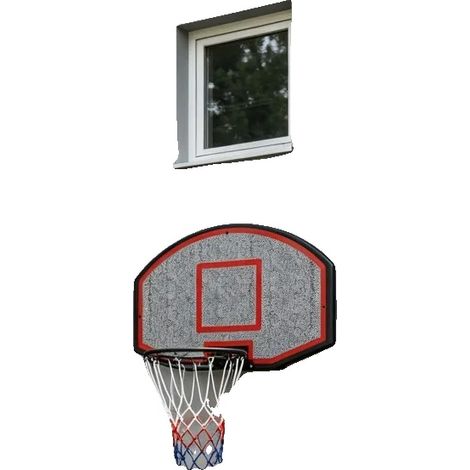 Canestro da basket, lungo 71 cm, largo 45 cm, spesso 2 cm, diametro del cerchio 39 cm, resistente agli urti. (1/5)