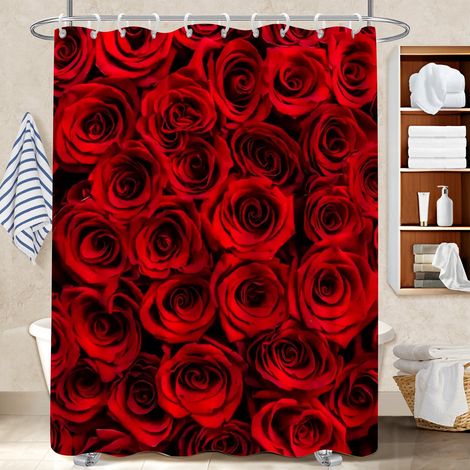 Rideau de bain en polyester 180x180 cocooning rideau séchage rapide pour une ambiance tropicale et dépaysante (1/5)