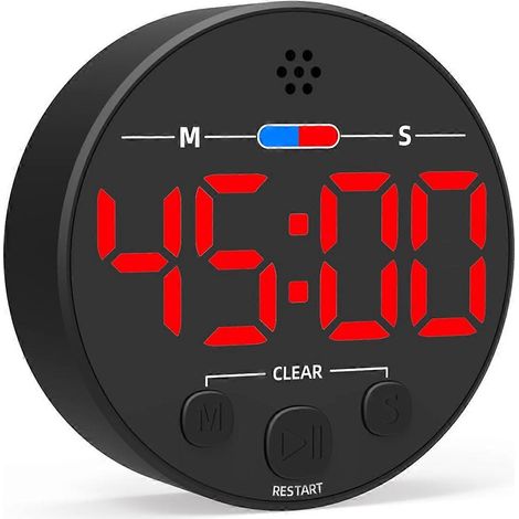 Optischer Digitaltimer mit LED-Anzeige – ideal für die Küche, rot (1/5)