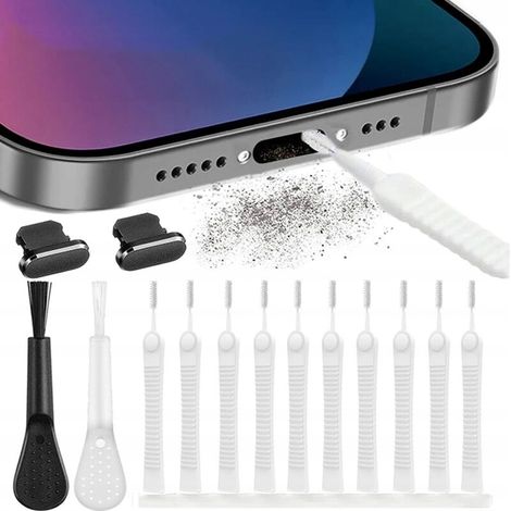 Kit per la pulizia della porta di ricarica del telefono, degli auricolari e dell'altoparlante, 14 pezzi (1/5)