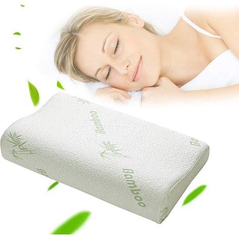 Oreiller orthopédique en mousse à mémoire de forme 50 x 30 cm, anti-ronflement et lavable (1/5)
