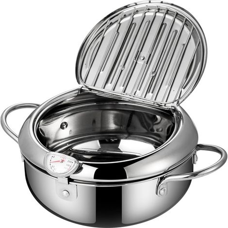 Friteuse en acier inoxydable avec thermomètre (1/5)