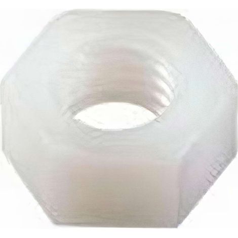 Ecrou hexagonal M5 mm HU Polyamide naturel - Boite de 200 pcs - Fixtout EHU05NY