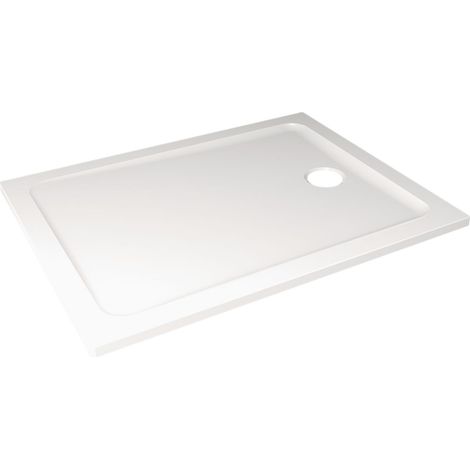 Kinedo – Receveur de douche extra plat 120 x 80 cm – Bac en biocryl blanc – Antidérapant PN24 – Pose à encastrer ou sur carrelage (1/3)