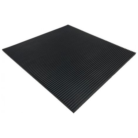 Tapis anti-vibrations l. 0,5 m L. 0,5 m épaisseur 10 mm noir NR/SBR sans insert tissé
