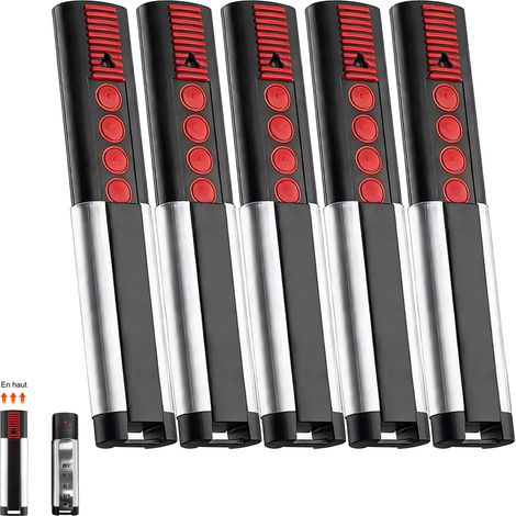 Lot de 5 868MHz Telecommande Portail, Telecommande Porte de Garage Compatible avec Telecommande 4020 TX03-868-4, 4026 TX03-868-2, 4020V000, 4026V000, Bip Portail Porte De Garage, 4 Canaux (1/5)