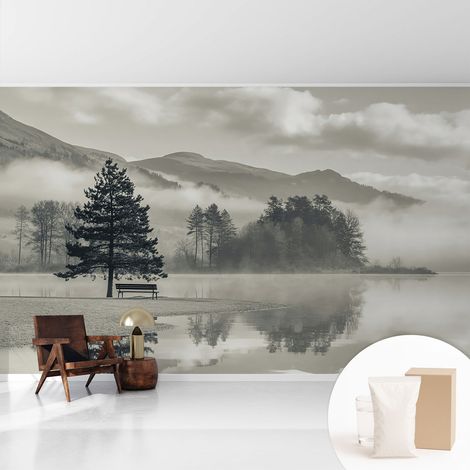 Newroom Tapete Dekorative Vliestapete mit Kleber Modern für Wohnzimmer Schlafzimmer Romantische Landschaft 416x254 cm (1/5)