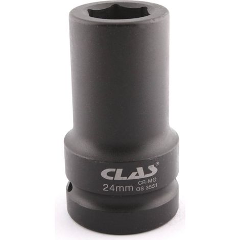 Douille choc 6 pans longue 24mm 1" DIN ISO 3129 Cr-Mo - OS 3531 - CLAS Equipements