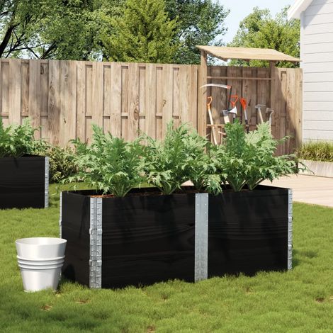 Jardinera de madera maciza de pino negro 150x50 cm vidaXL