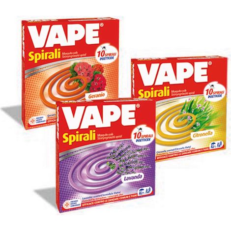 Vape Spirali Profumate Pz.10 Spiralette Antizanzare Per Eserno (1/2)