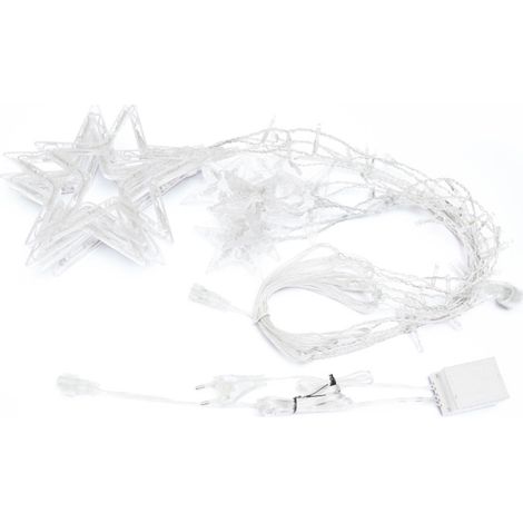 Guirlande lumineuse LED 12 étoiles, guirlande de Noël, rideau d'étoiles, 138 LED, 8 modes, pour intérieur, extérieur, Noël, fête, décoration, mariage, jardin, balcon (1/5)