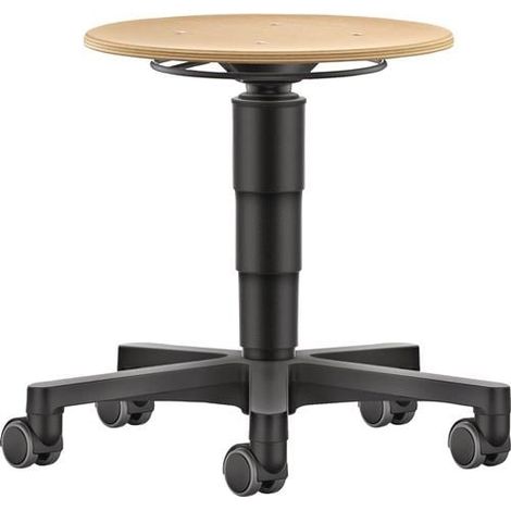 Taburete giratorio Rl.Haya natural Altura asiento 450-650mm HO BIMOS (1/3)