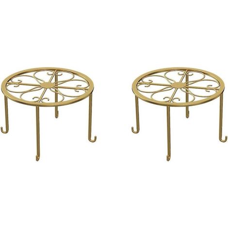 Support de pot de fleurs en fer au sol pour plantes de jardin, balcon, support rond, décoration d'intérieur