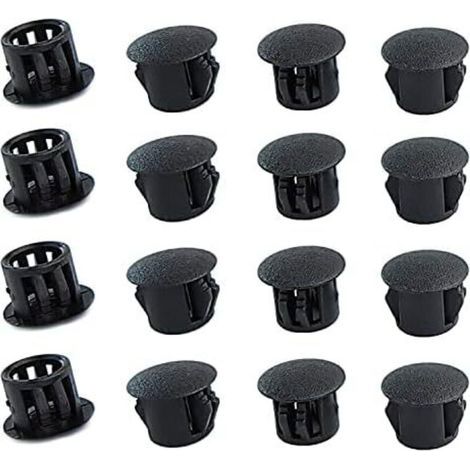 20 Pièces 12mm Bouchons en Plastique Rond, Cache Trou Meuble, Cache Trou Plastique, Noir, Bouchon de Trou de Percage pour Verrouillage Trou Meubles (1/5)