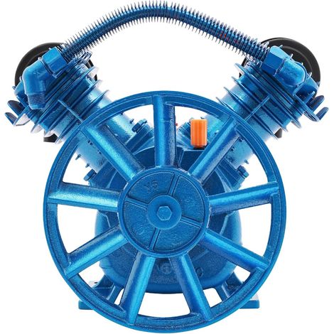 Pompe à TêTe De Compresseur D'Air Pac, Moteur, Outil Pneumatique 3hp, Type Piston Double Cylindre, Avec Silencieux, Pour SynthèSe Gaz RéFrigéRation (Bleu, 1050 tr/min) Bleu tr/min (1/5)