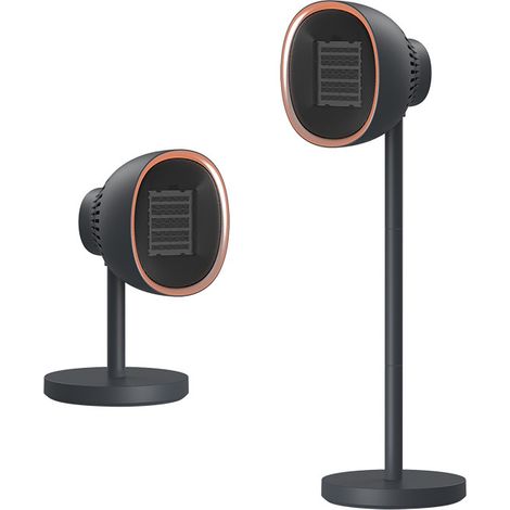 Ventilateur chauffant céramique 2-en-1 chaud/froid modulable Radiateur vertical démontable bureau/sol, 2 vitesses de chaleur, oscillation automatique, minuterie ≥8h, coupure surchauffe (1/5)