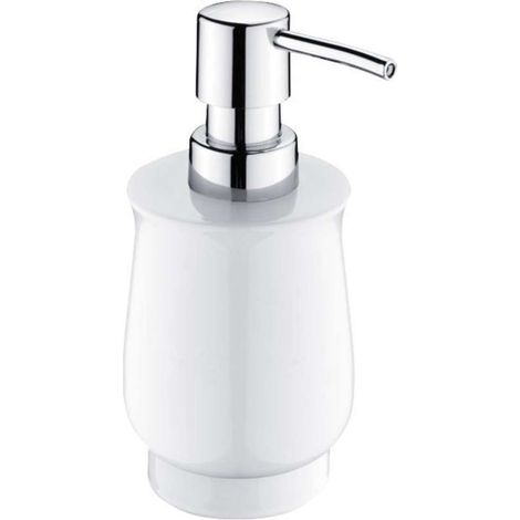 Nimco Lada - Dispensador de jabón de pie, blanco/cromo 1031LA-26