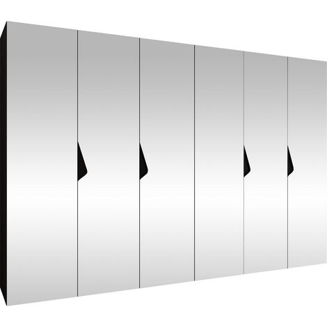 Armario Hartford 632, Negro, 202x300x52cm, Puertas de armario: Con bisagras, Número de estantes: 0 (1/5)