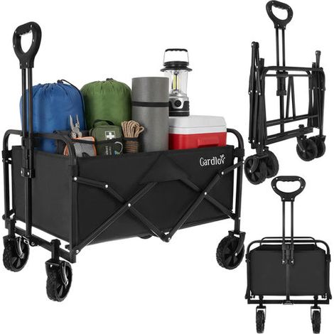 Faltbarer Gartenwagen, 90 l Fassungsvermögen, 100 kg Traglast, 4 Räder