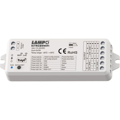Dimmer 5 Canali Rgbw Wi-Fi S/Conv 12-24V