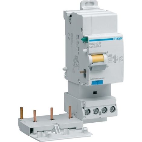 Bdc425f Hager Bloc Différentiel 3p+n 25a 30ma Type Ac