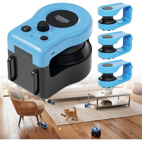 TolleTour Gioco elettrico per gatti con 3 moduli, telecomando e USB-C, blu (1/5)