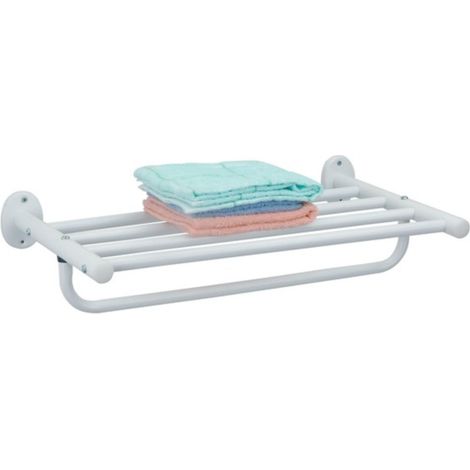 Toallero de pared en acero ALYSSA Blanco MSV