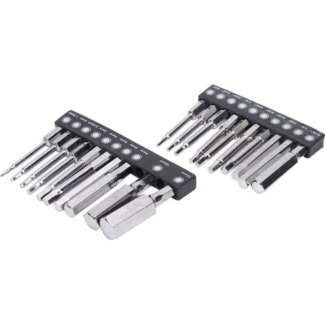 20-teiliges Set hochpräziser Sechskant-Schraubendreherbits aus Chrom-Vanadium-Stahl (60 mm) inklusive 2 Schutzhüllen (1/5)