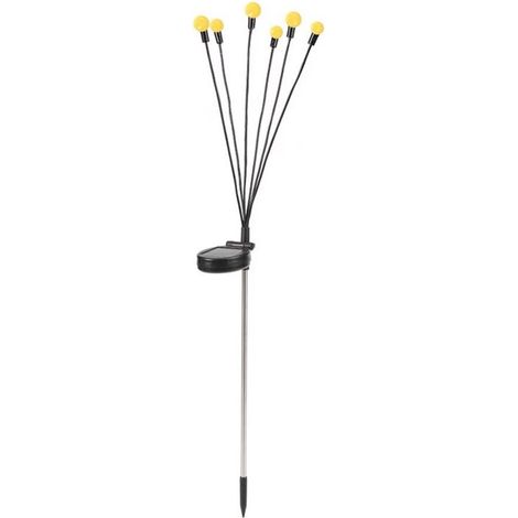 Lampada solare da giardino per esterni, 2 lampade a LED a forma di lucciola, impermeabili IP65, illuminazione decorativa d'atmosfera per patio e balcone. (1/4)
